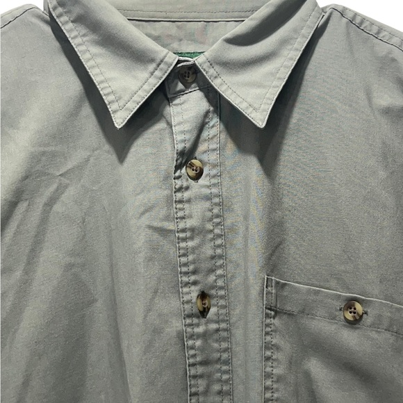 CABELAS, LARGE/TALL, GREEN, SHORT SLEEVE, BUTTON UP. - Picture 2 of 8